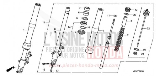FRONT FORK CB600FA7 de 2007